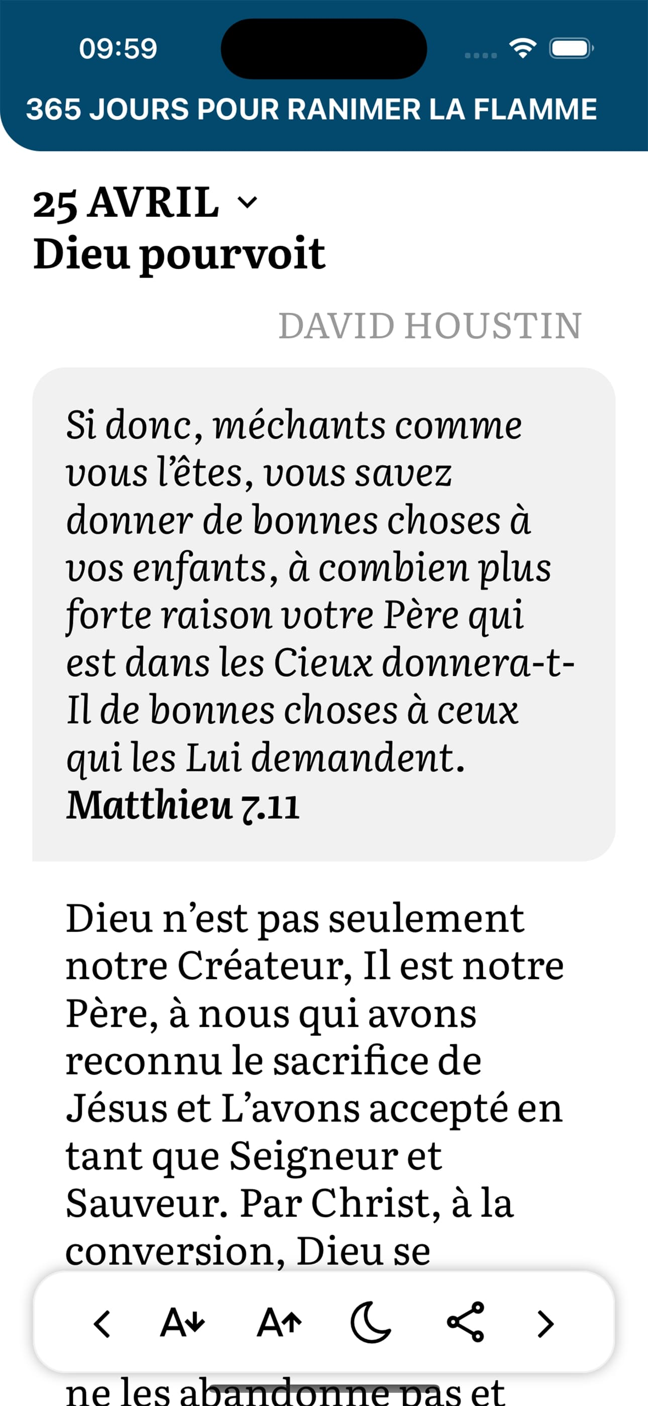 Méditons la Bible