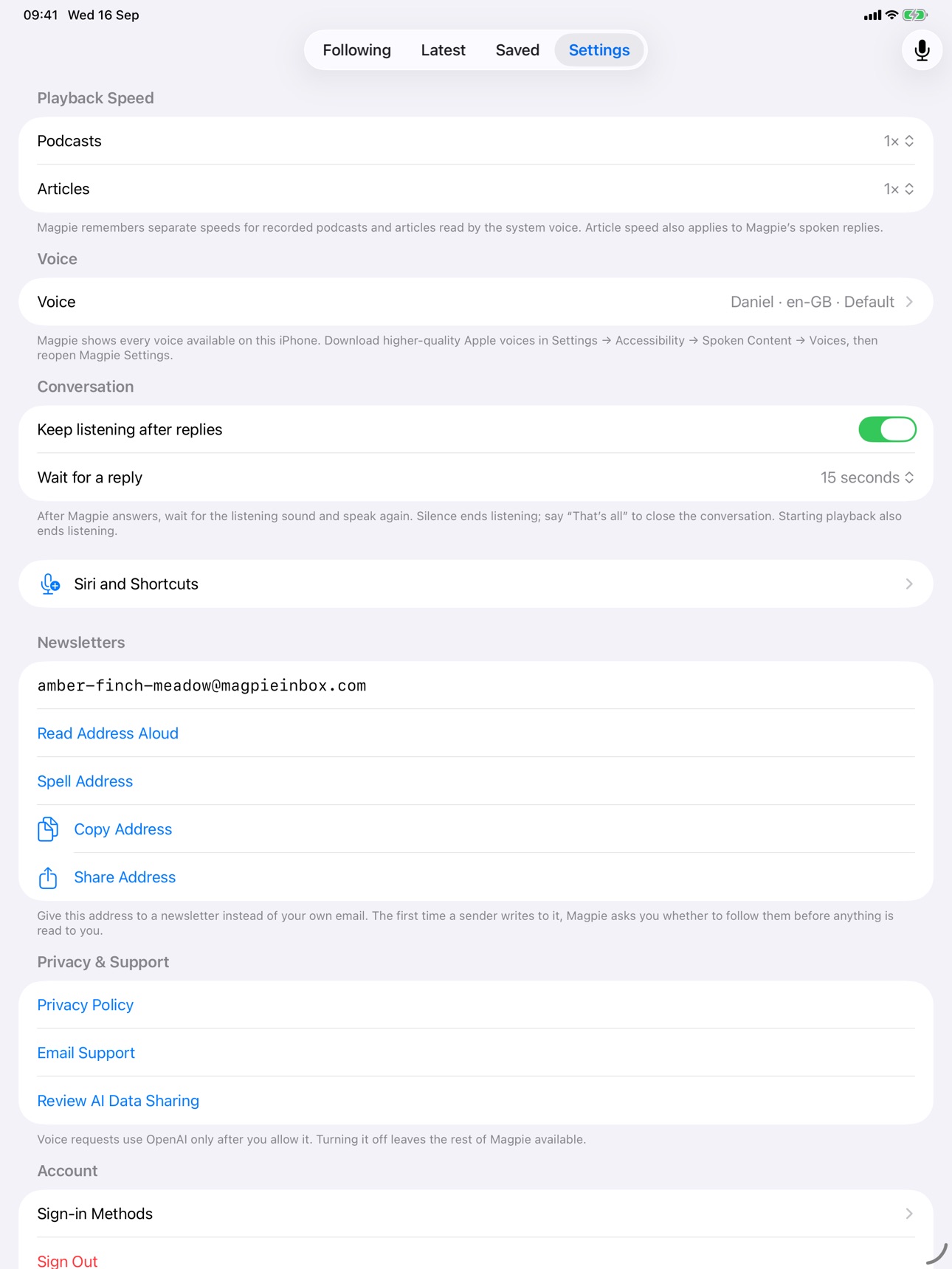 Screenshot 11 of Magpie: Reading and Listening