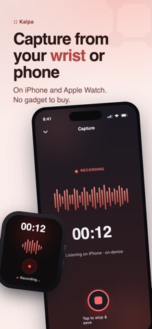 Kalpa: Transcribe Voice Notes iPhone screenshot