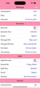 Birth Control Pill Reminder screenshot #2 for iPhone