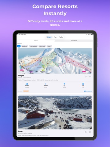 SkiLab: Ski & Snow Planner iPad screenshot