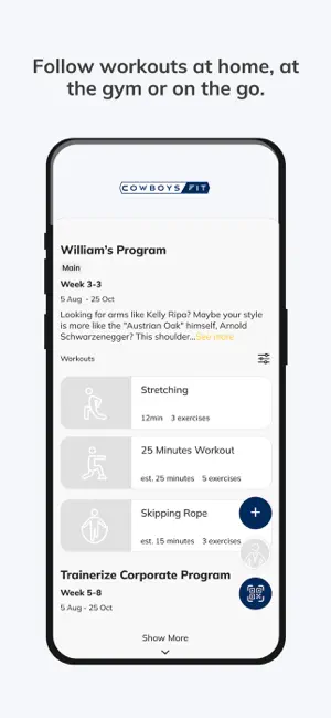 Cowboys Fit+ screenshot 3