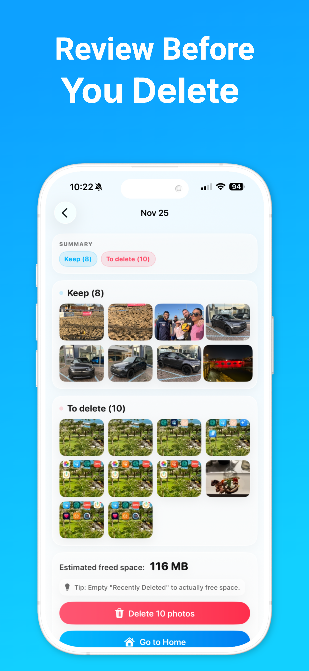 Swipe to Delete Photos screenshot 4