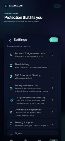 CryptoMesh VPN Screenshot 3 of 5