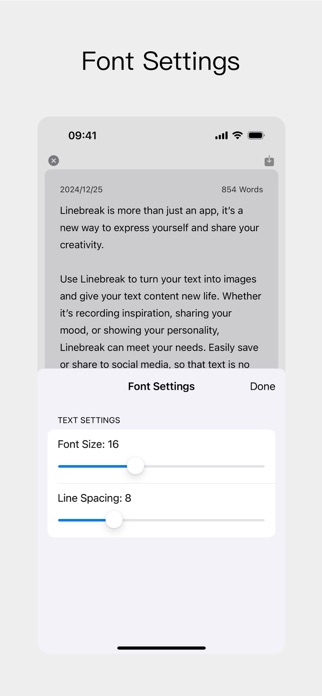 Linebreak-Display writings Screenshot 2 of 5