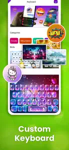 Neon Love: Face Emoji Keyboard screenshot #2 for iPhone