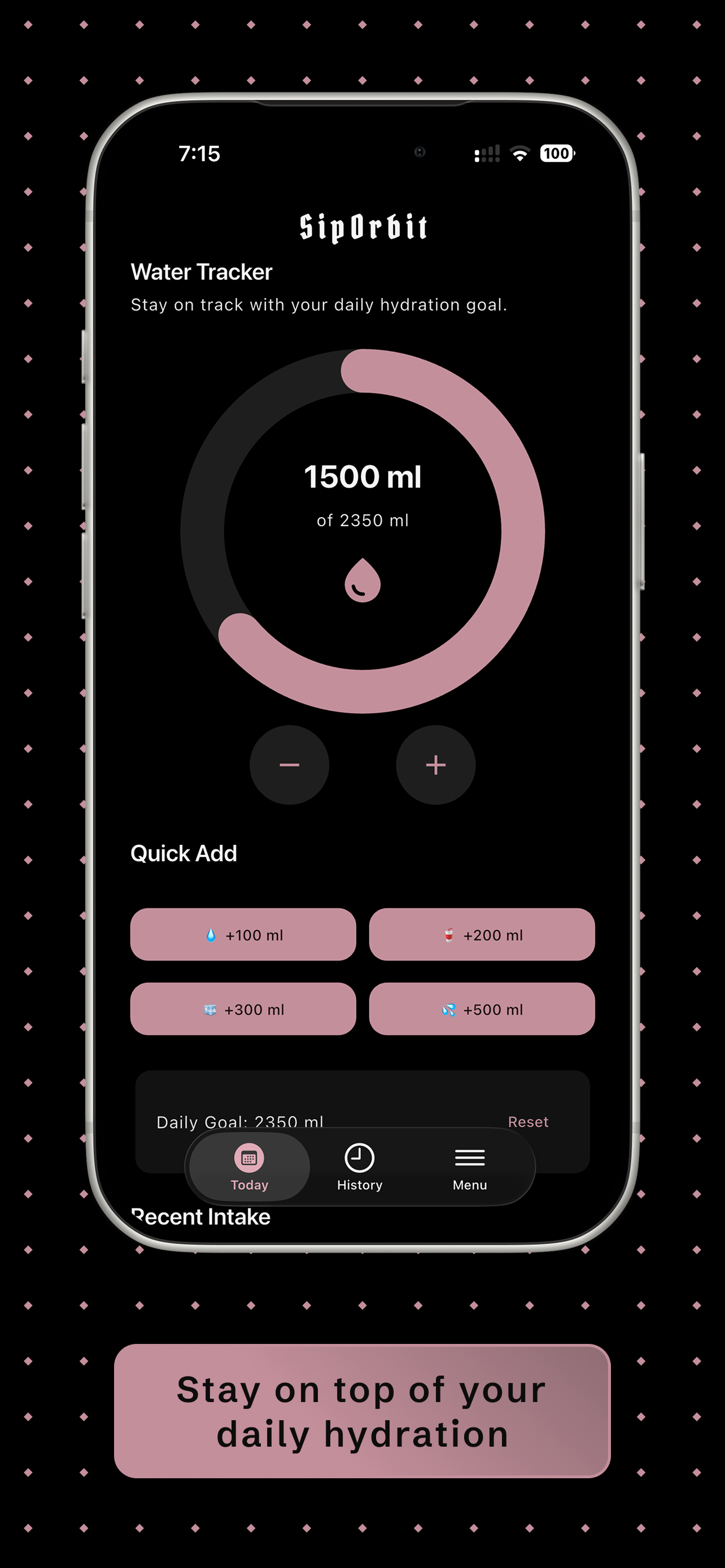 SipOrbit - Water tracker screenshot 2