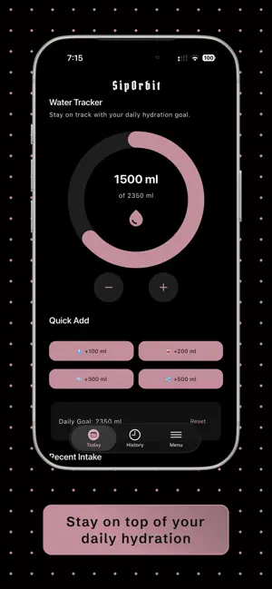 SipOrbit - Water tracker screenshot 2