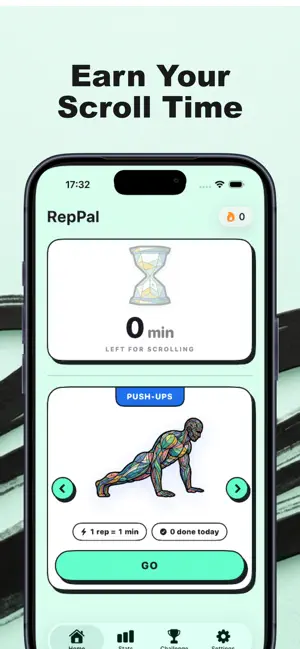 RepPal: Earn Your Scroll screenshot 1