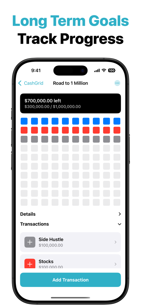 Savings Tracker Goal: CashGrid screenshot 3