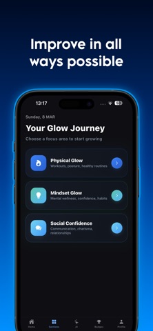 GlowUp Daily: Improve Yourself iPhone screenshot