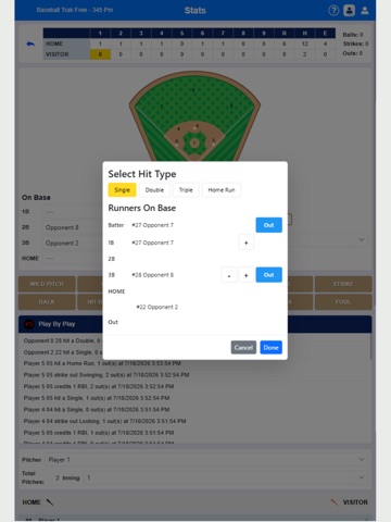 Baseball Trak TAC iPad screenshot