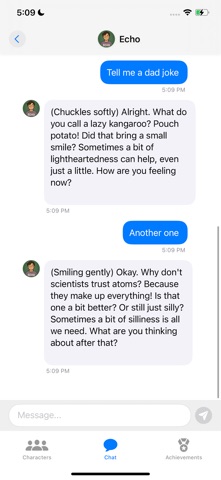 Roleplay chat bots screenshot