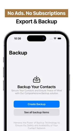 Screenshot von Contacts Export CSV auf dem iPhone 2