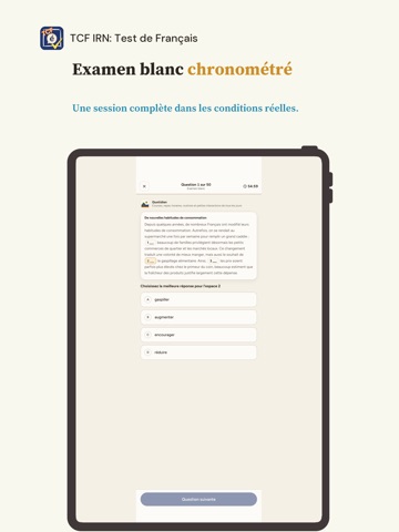 TCF IRN: Test de Français iPad screenshot