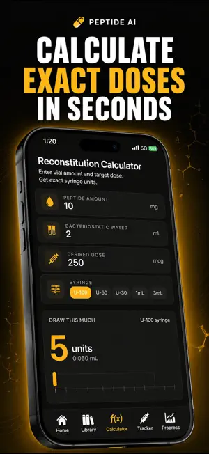 Peptide Tracker: Dose Calc screenshot 4