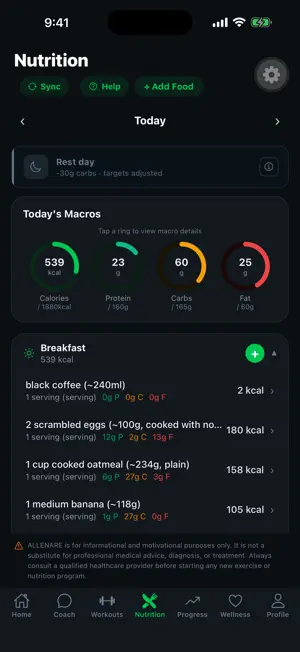 ALLENARE: AI Fitness Coach screenshot 1