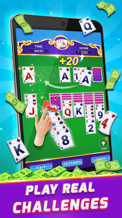 Solitaire World - Win Cash Screenshot