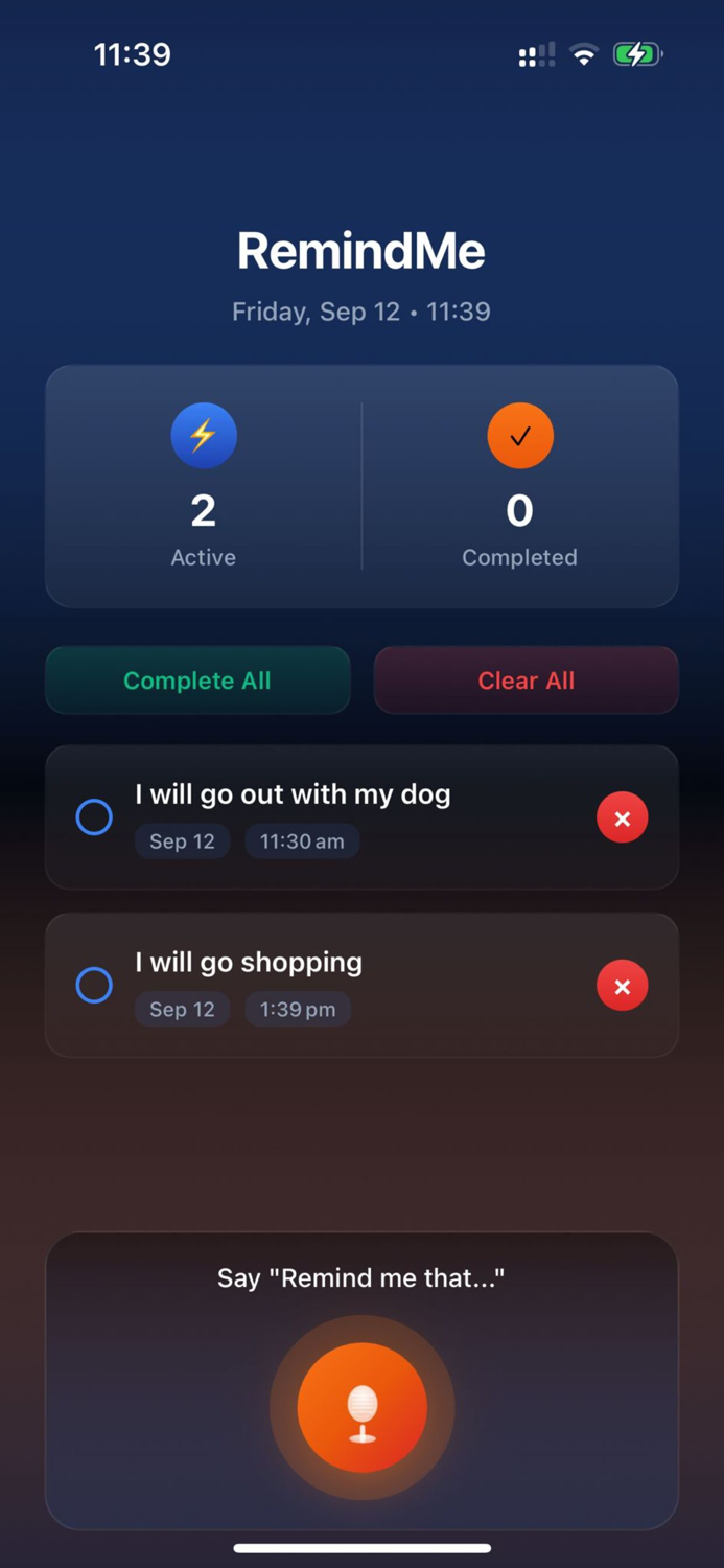 RemindMe Voice Assistant