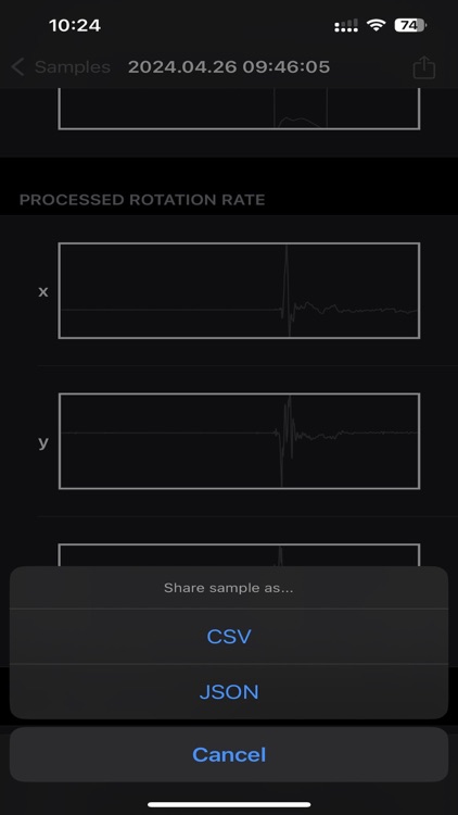 Motion Sensor: JSON & CSV screenshot-7