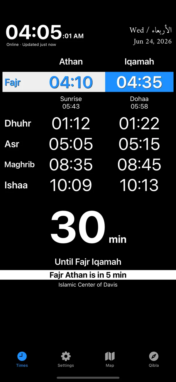 Screenshot #1 pour Iqamah Times