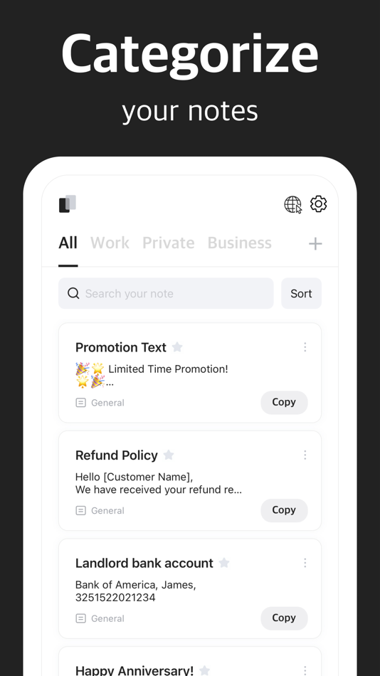 #1. CopyNote - Type 20x Fast (iOS) 由: Hyosim Kim