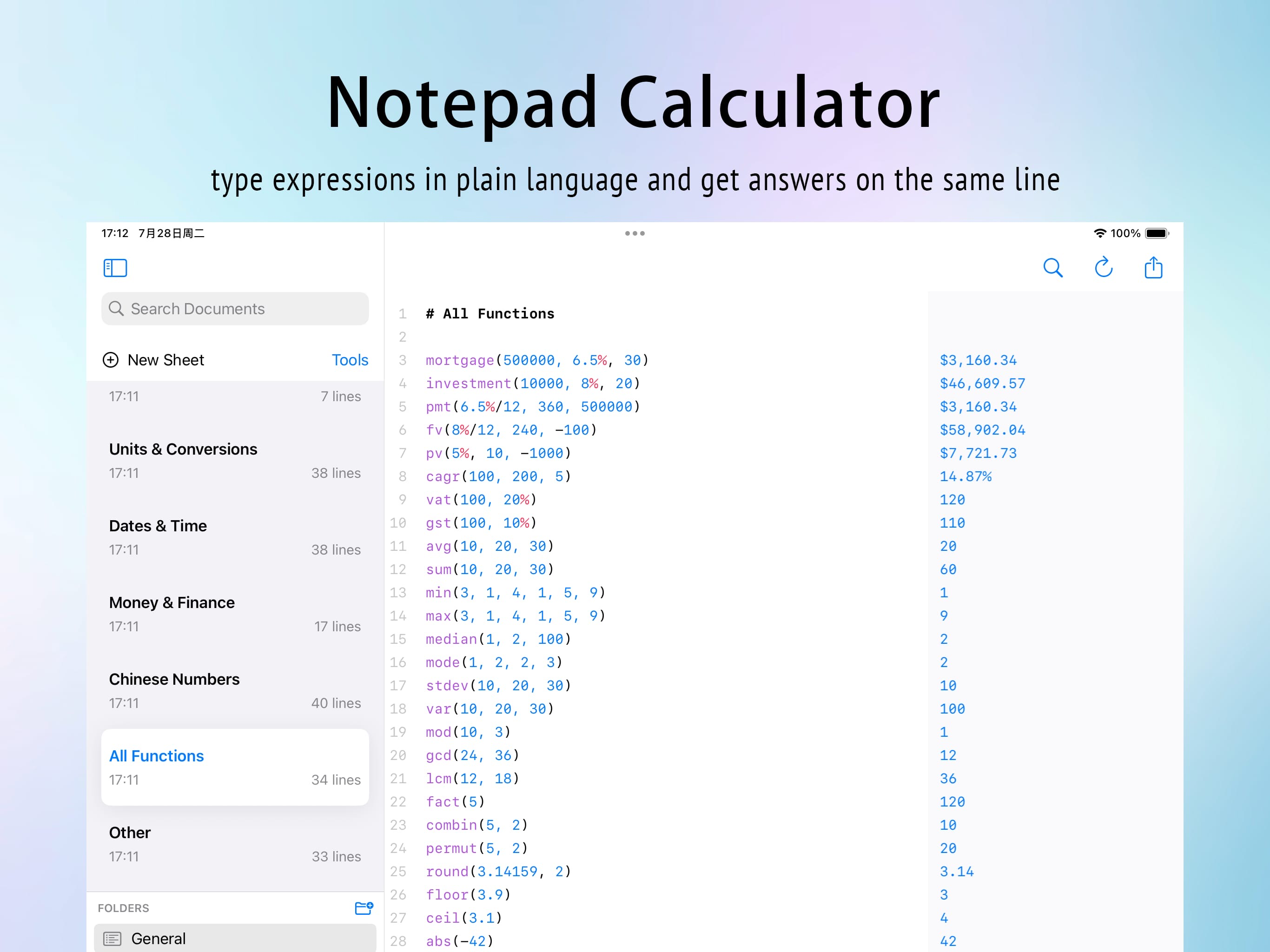 Notepad Calculator screenshot 4