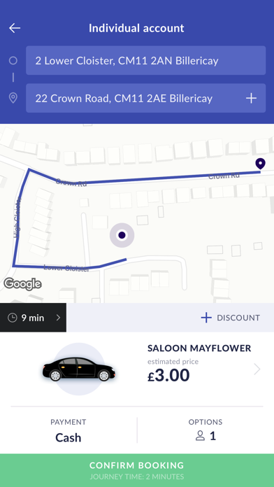 Mayflower Cars Billericay Screenshot