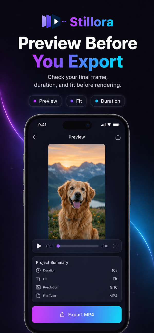 Stillora: MP4 Video Maker — iOS screen 5