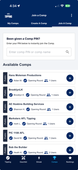 Official AFL Tipping Screenshot 4 of 4