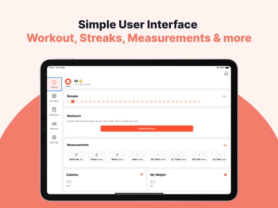 Gym Diary: Workout Log Tracker iPad app afbeelding 1