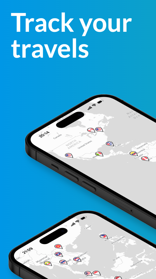 #1. Travel Maps & Stats (iOS) Podle: Gaston Sobrevilla