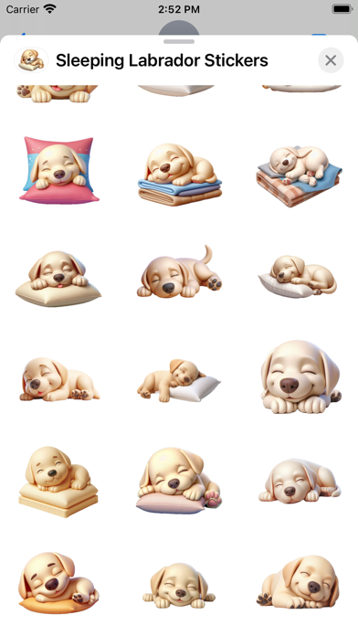 Sleeping Labrador Stickers Screenshot