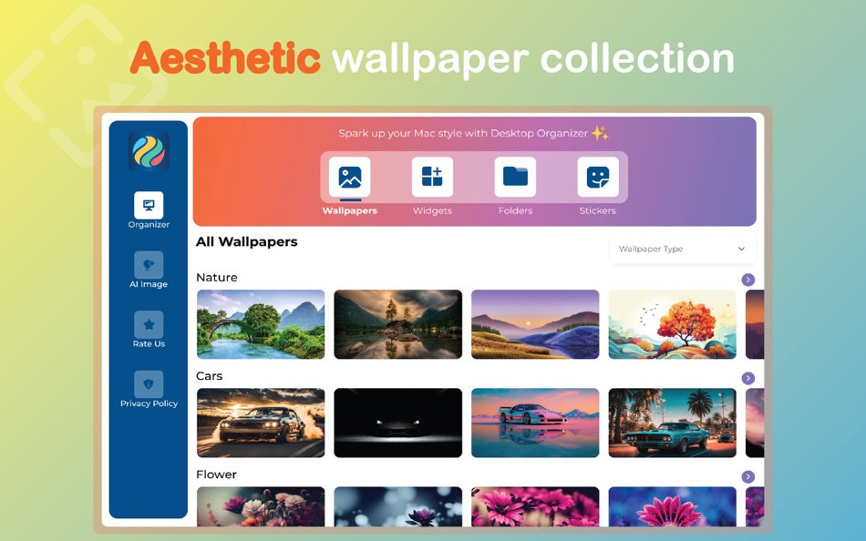 #5. ThemePack - Desktop Organizer (macOS) 由: Muhammad Bilal Tufail