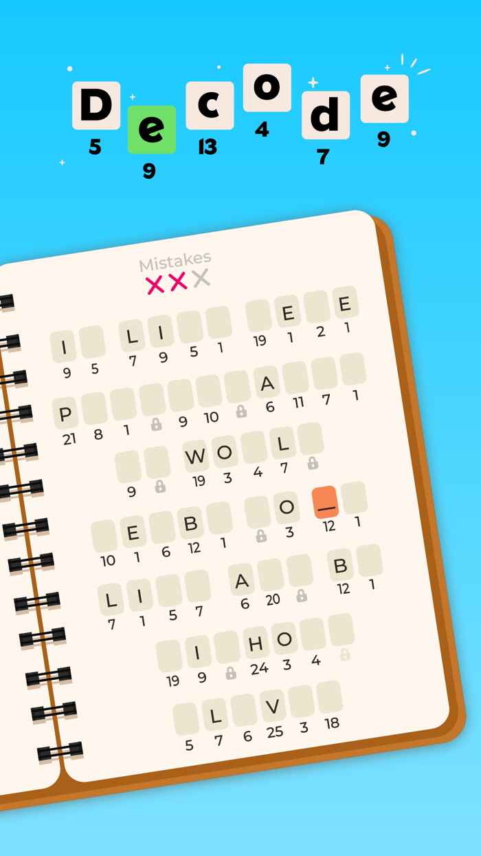 Cryptogram Letters and Numbers