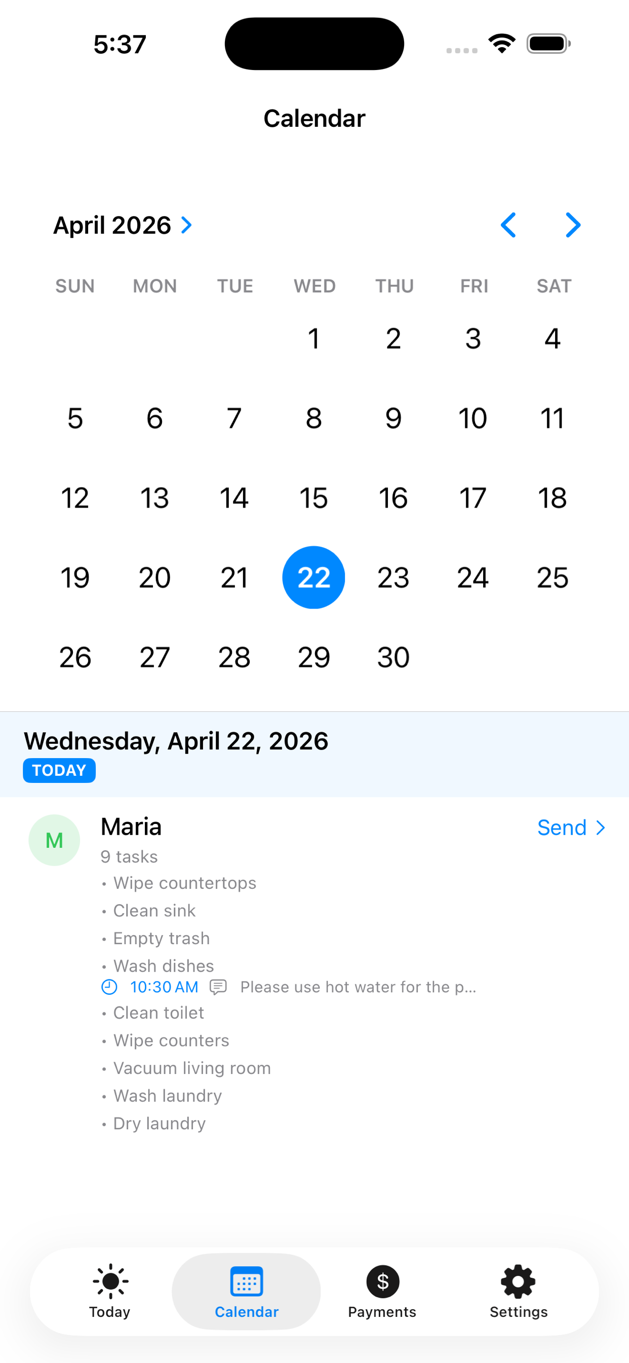 HouseKeeperList screenshot 2