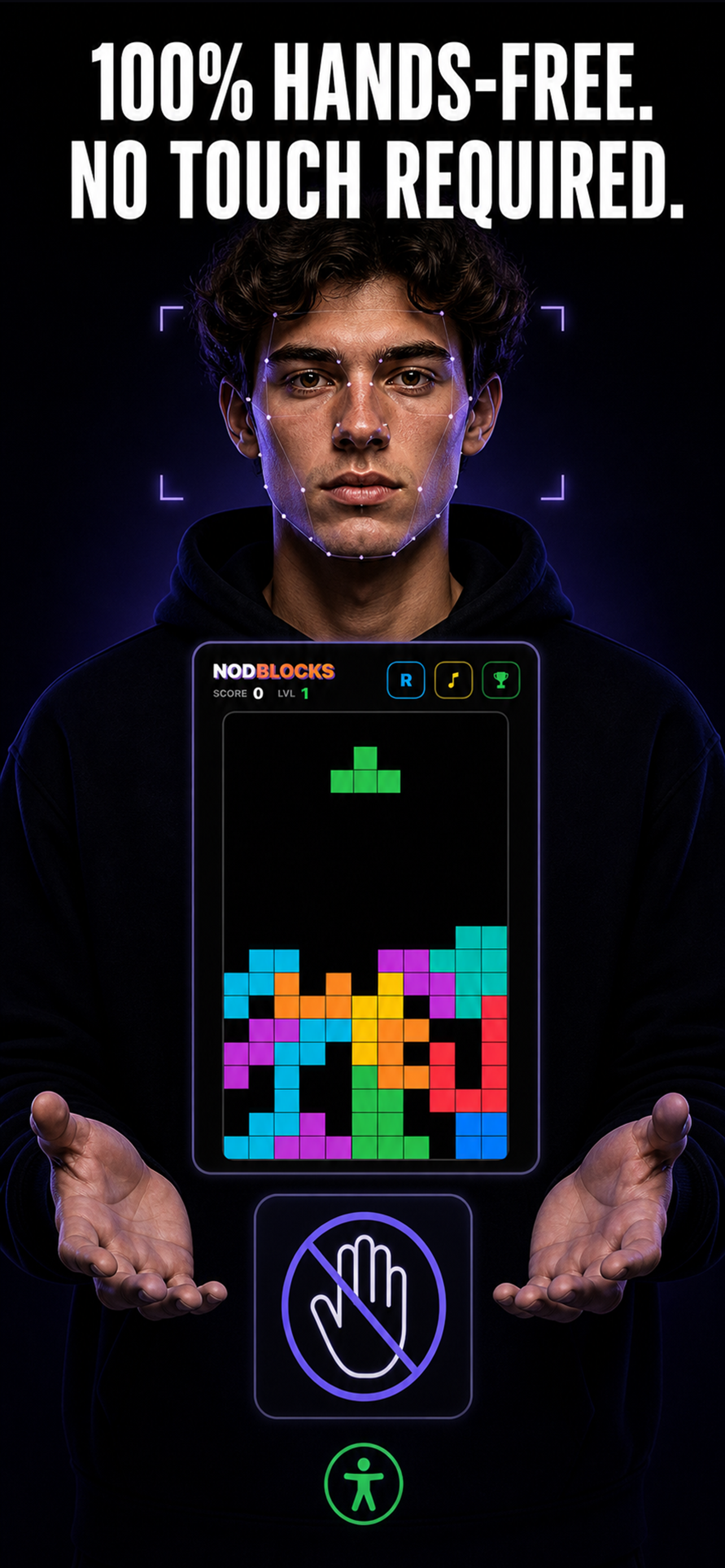 NODBLOCKS: Hands-Free Puzzle