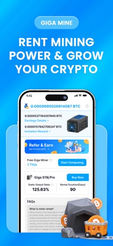 Giga Miner: Bitcoin Mining screenshot