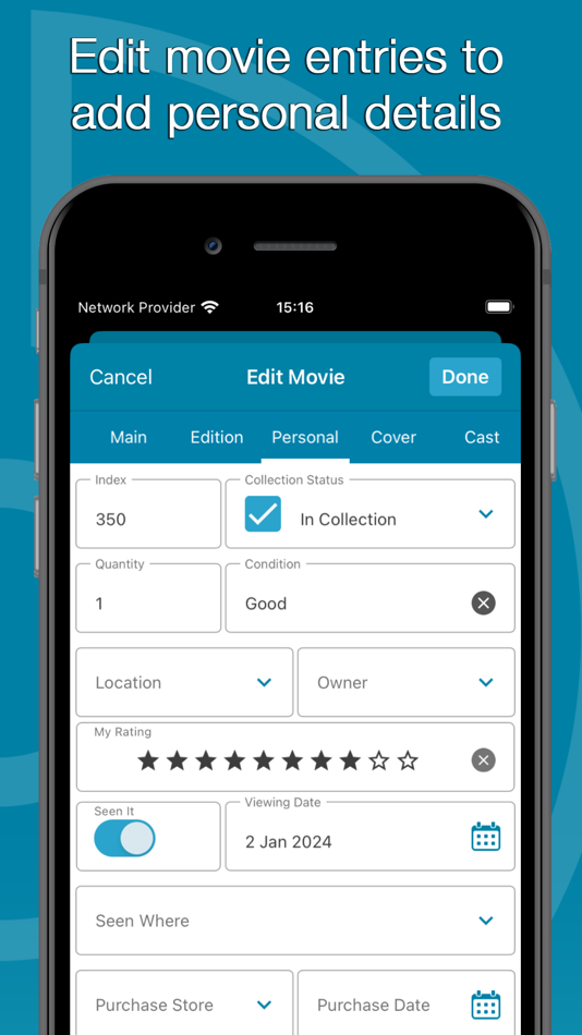 #5. CLZ Movies collection database (iOS) By: CLZ