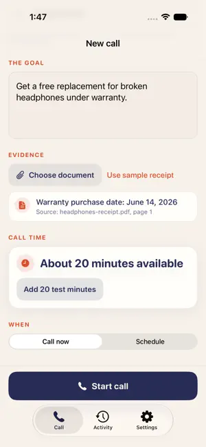 SpareMe: AI Phone Delegate screenshot 2
