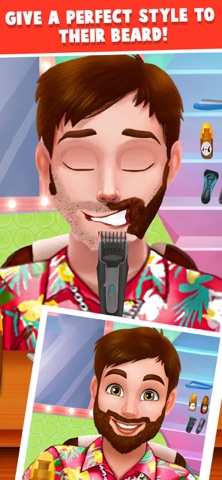 Crazy Beard Shaving Salon iPhone screenshot
