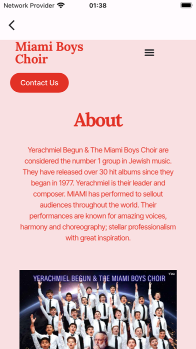 MiamiBoysChoir iPhone screenshot 3 - Music app