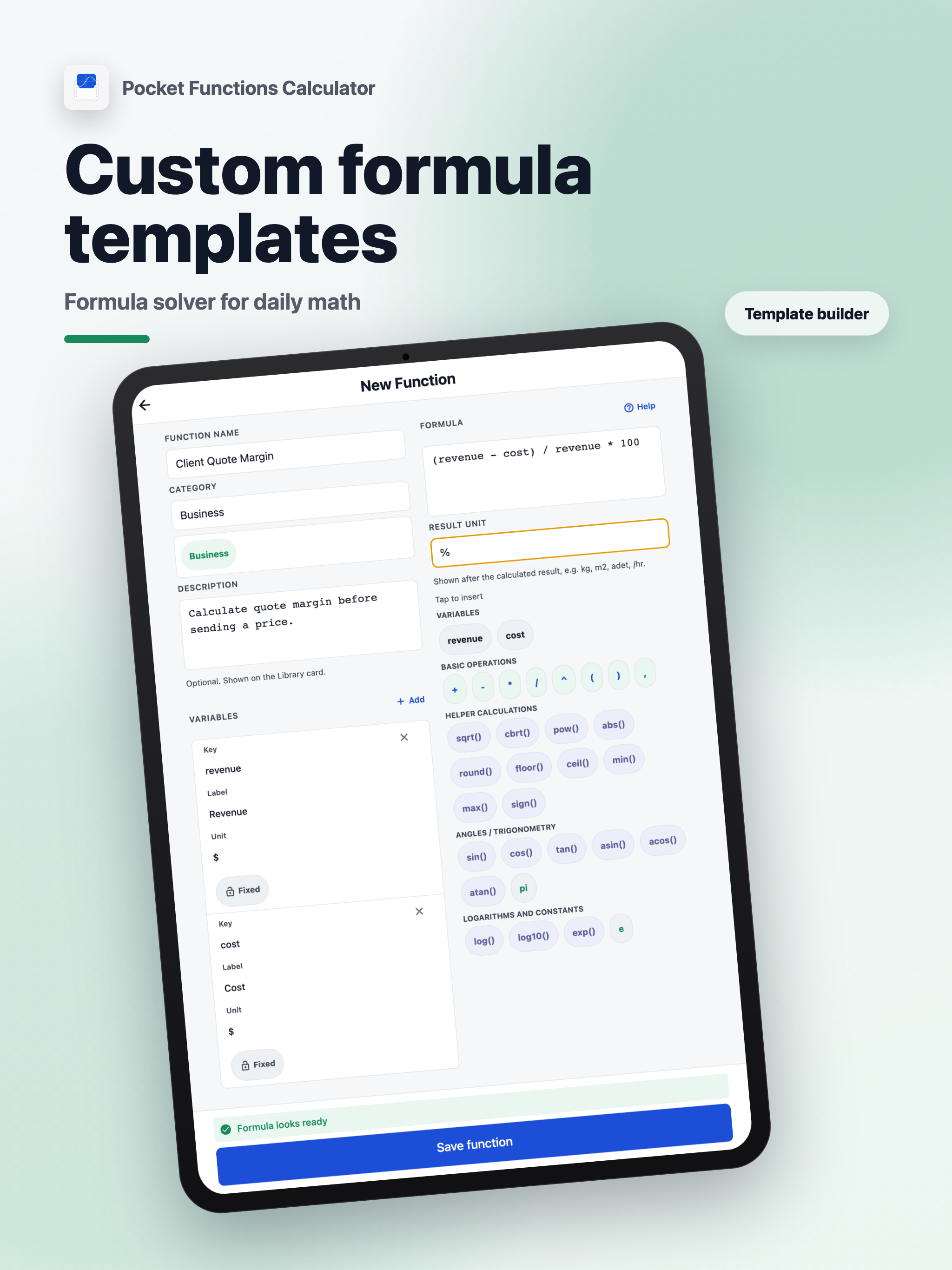 Pocket Functions Calculator screenshot 8