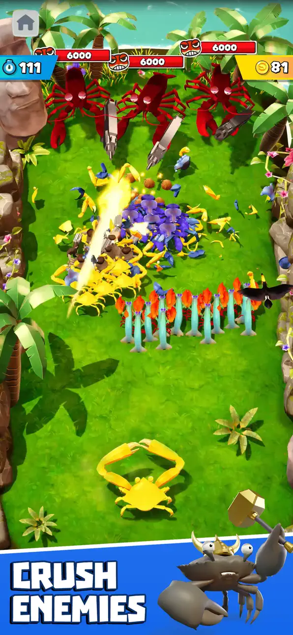 King of Crabs 2 - Invasion iOS Mod IPA screenshot 2 - iOS game interface
