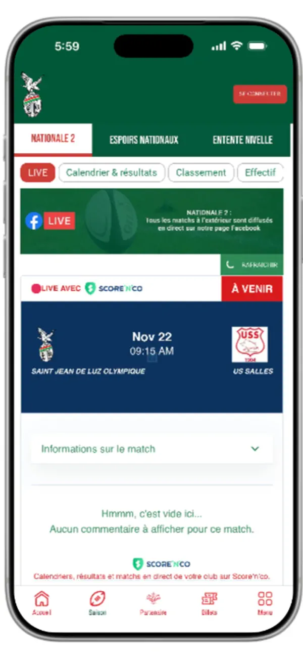 Screenshot #2 pour SJLO RUGBY