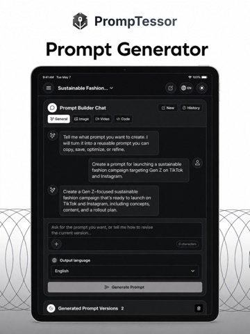 PrompTessor - AI Prompt iPad screenshot