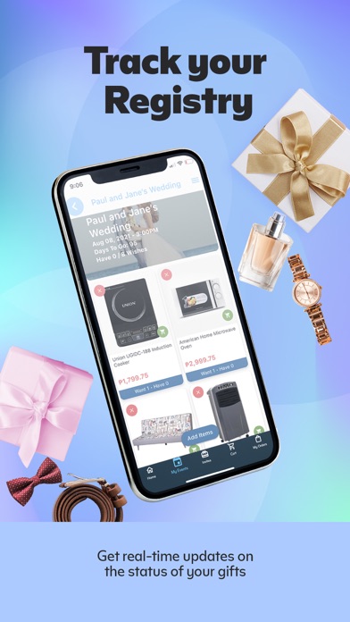 The SM Store Gift Registry Screenshot