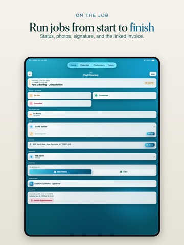 ServiceBoss: Jobs & Invoices iPad screenshot