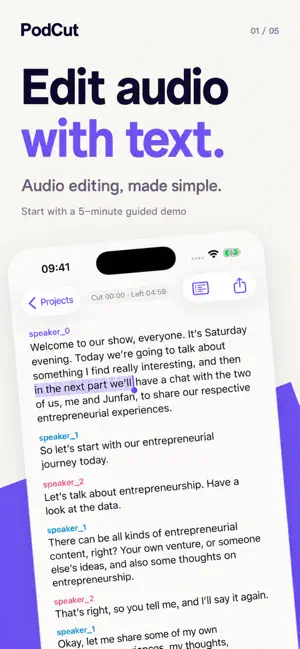 PodCut: Podcast & Audio Editor screenshot 1