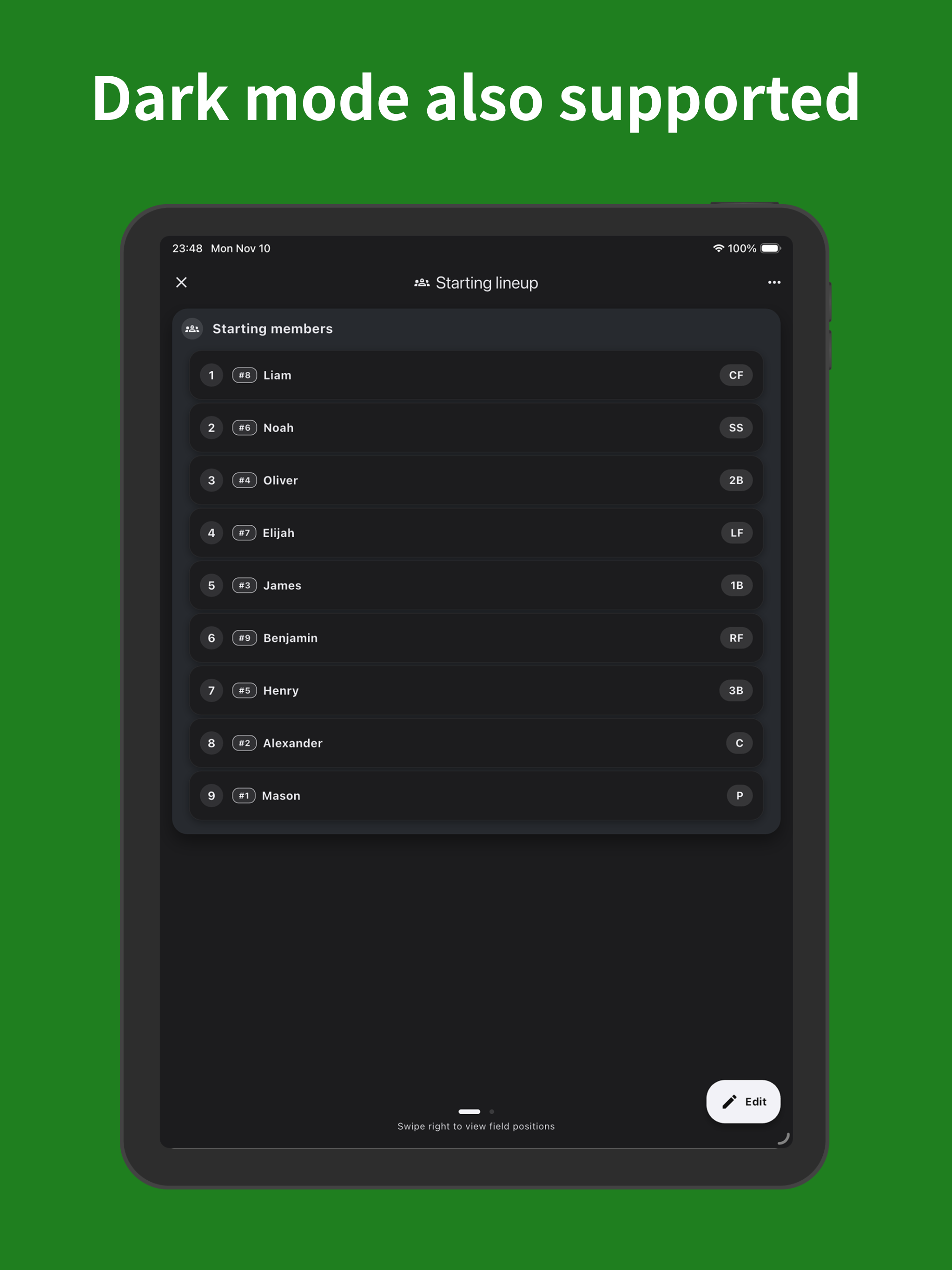 Baseball Lineup Maker